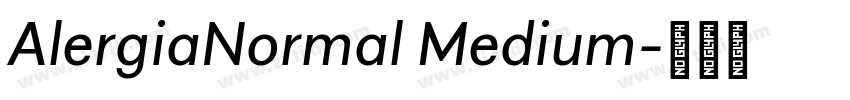 AlergiaNormal Medium字体转换